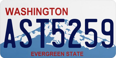 WA license plate AST5259