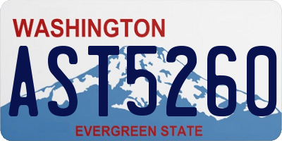 WA license plate AST5260
