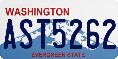 WA license plate AST5262