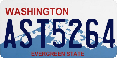 WA license plate AST5264