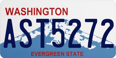 WA license plate AST5272