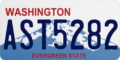 WA license plate AST5282