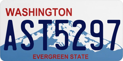 WA license plate AST5297
