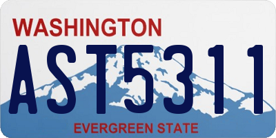 WA license plate AST5311