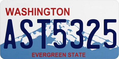 WA license plate AST5325