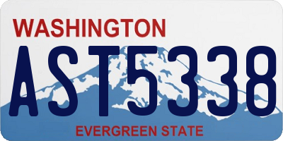 WA license plate AST5338