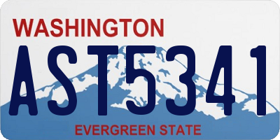 WA license plate AST5341