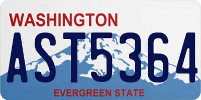 WA license plate AST5364