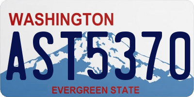 WA license plate AST5370