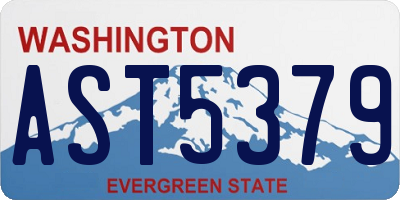 WA license plate AST5379