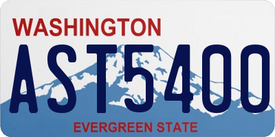 WA license plate AST5400