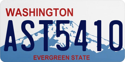 WA license plate AST5410