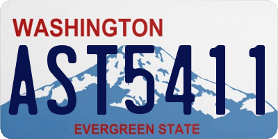 WA license plate AST5411