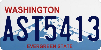 WA license plate AST5413