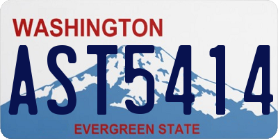 WA license plate AST5414