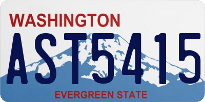 WA license plate AST5415