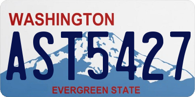 WA license plate AST5427