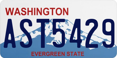 WA license plate AST5429