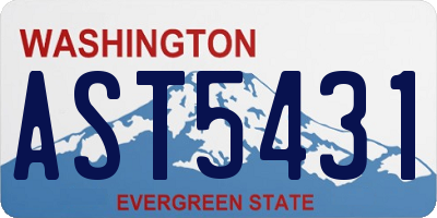 WA license plate AST5431