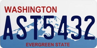 WA license plate AST5432