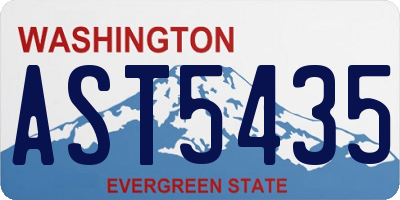 WA license plate AST5435