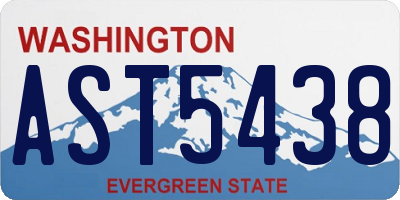 WA license plate AST5438