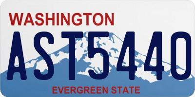 WA license plate AST5440