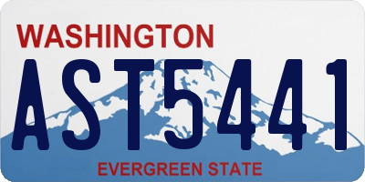 WA license plate AST5441