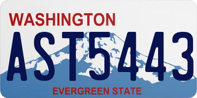WA license plate AST5443