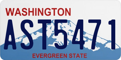 WA license plate AST5471