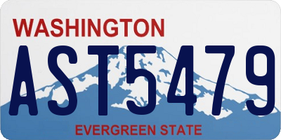 WA license plate AST5479