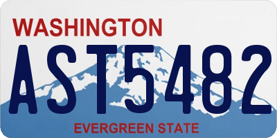 WA license plate AST5482