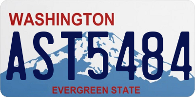 WA license plate AST5484