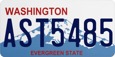 WA license plate AST5485