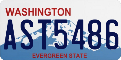 WA license plate AST5486