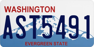 WA license plate AST5491