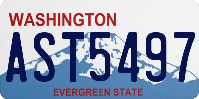 WA license plate AST5497
