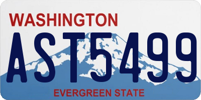 WA license plate AST5499