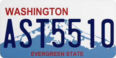 WA license plate AST5510