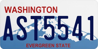 WA license plate AST5541