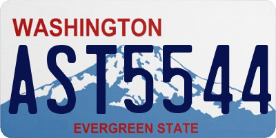 WA license plate AST5544