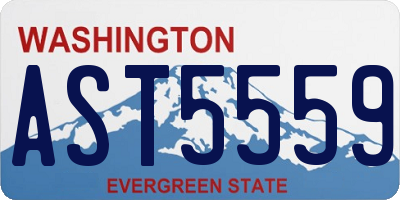 WA license plate AST5559