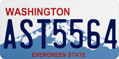 WA license plate AST5564