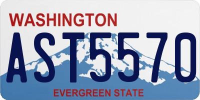 WA license plate AST5570