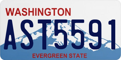 WA license plate AST5591