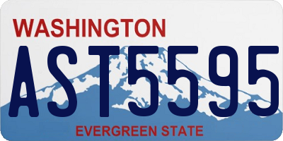WA license plate AST5595