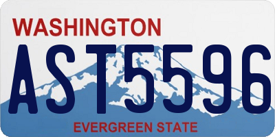 WA license plate AST5596