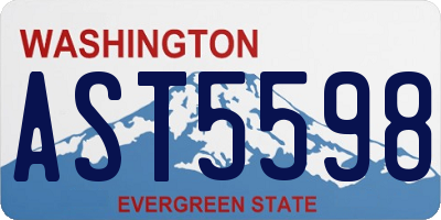 WA license plate AST5598