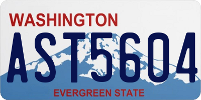 WA license plate AST5604