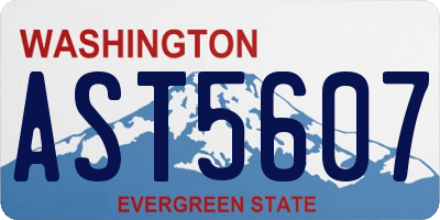 WA license plate AST5607